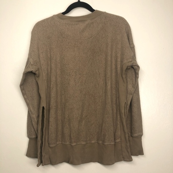 Aerie Chilled Out Pullover sweater Sz XS Brown Oversized Soft Loungwear - Picture 6 of 6